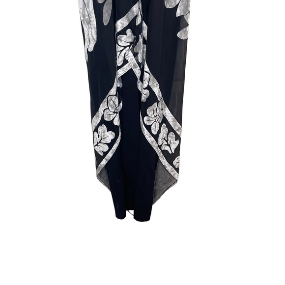 Joseph Ribkoff Women's Dress Midi Lined Floral Strappy Hanky V-Neck Sleeveless 6 - Picture 6 of 10